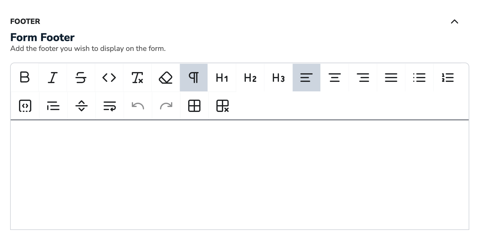 Forms Footer
