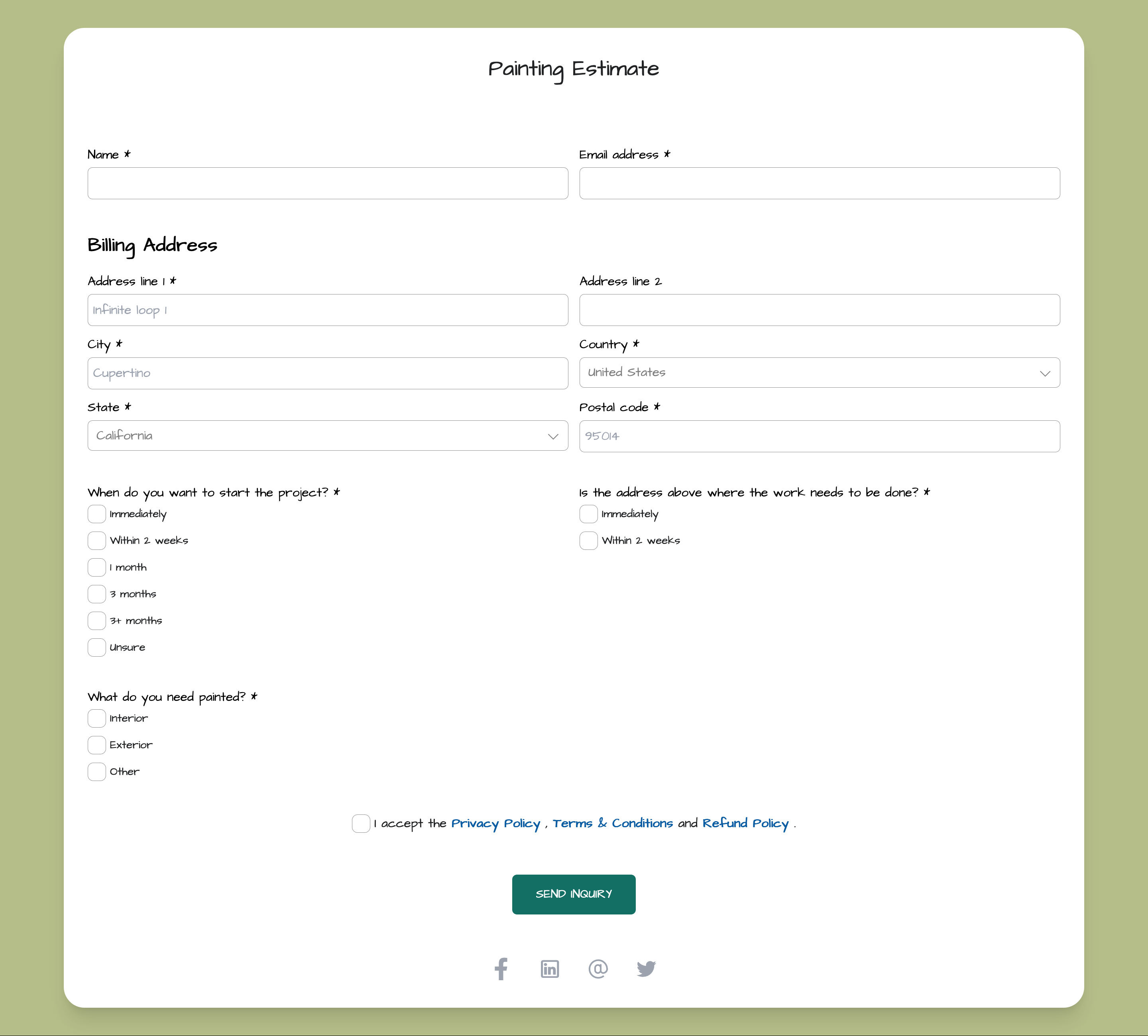 Forms Donation Form for Estimates