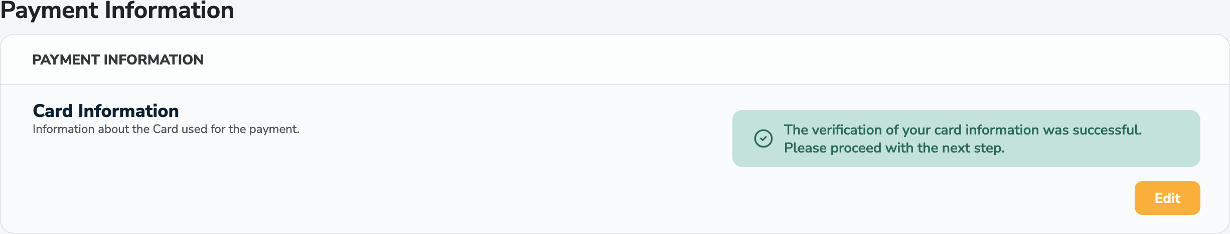Virtual Terminal Payment Information Tab Tokenized